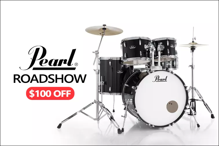 Get $100 Off the Pearl Roadshow 5-Piece Drum Kit!